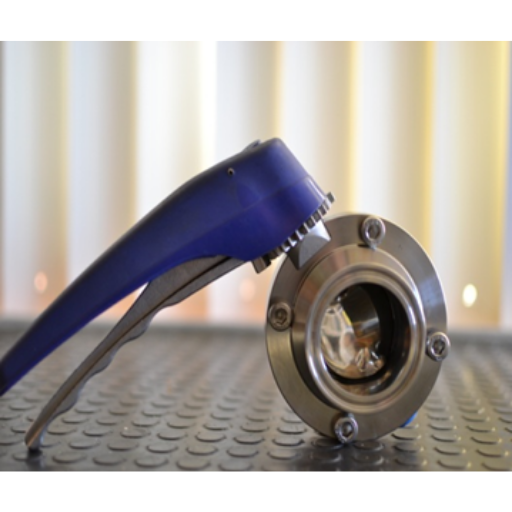 VALVULA DE MARIPOSA SANITARIA TRICLAMP CON MANIJA DOSIFICADORA 12 POSICIONES en Ciudad de México