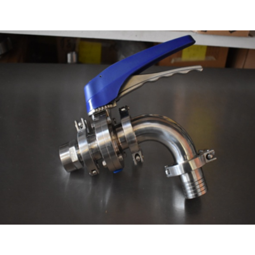 VALVULA DE MARIPOSA SANITARIA TRICLAMP CON MANIJA DOSIFICADORA 12 POSICIONES en Ciudad de México